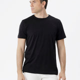 T-shirt in cotone e bamboo nero