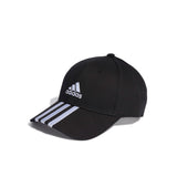 Cappello baseball 3-stripes cotton twill nero/bianco