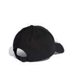 Cappello baseball 3-stripes cotton twill nero/bianco