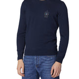 Maglione girocollo con patch Frecce Tricolori blu notte