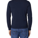 Maglione girocollo con patch Frecce Tricolori blu notte