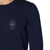 Maglione girocollo con patch Frecce Tricolori blu notte