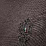 Maglione girocollo punto riso con logo ricamato Frecce Tricolori grigio