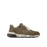 Sneakers mesh con ricamo aquila turrita taupe/beige