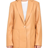 Giacca blazer un bottone terracotta