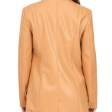 Giacca blazer un bottone terracotta