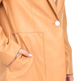 Giacca blazer un bottone terracotta