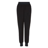 Pantalone logo strass nero