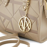 Borsa a tracolla logo all over beige