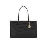 Borsa a tracolla logo all over nero