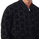 Cardigan con zip lavorato nero