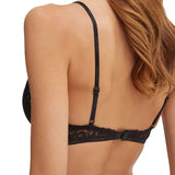 Reggiseno a trinagolo con inserti in pizzo nero