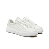 Sneakers low top con scritte logo bianco