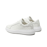 Sneakers low top con scritte logo bianco