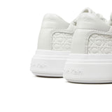 Sneakers low top con scritte logo bianco