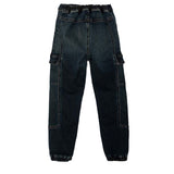 Jeans jogger con tasconi in denim scuro