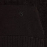 Girocollo kids 3 texture monogram nero