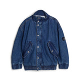 Bomber bambino di jeans in denim medio