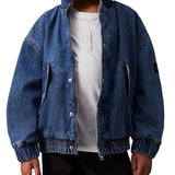 Bomber bambino di jeans in denim medio