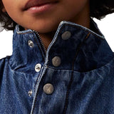 Bomber bambino di jeans in denim medio