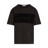 T-shirt con dettaglio in velluto nero