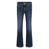 Jeans teen modello flare in denim scuro