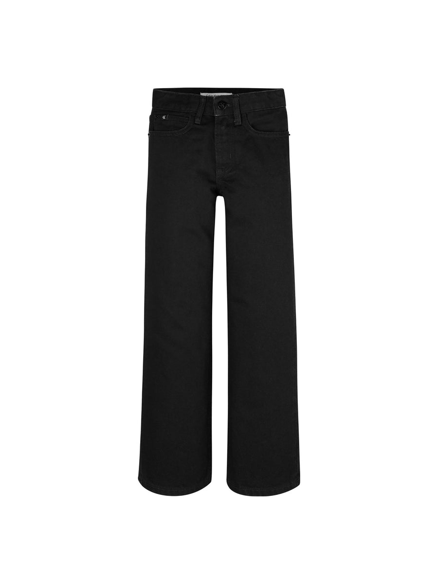 Jeans teen wide leg black denim