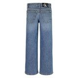 Jeans Wide Leg in Denim Azzurro