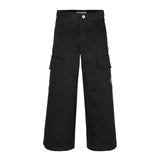 Pantalone kids cargo utility nero