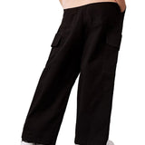 Pantalone kids cargo utility nero