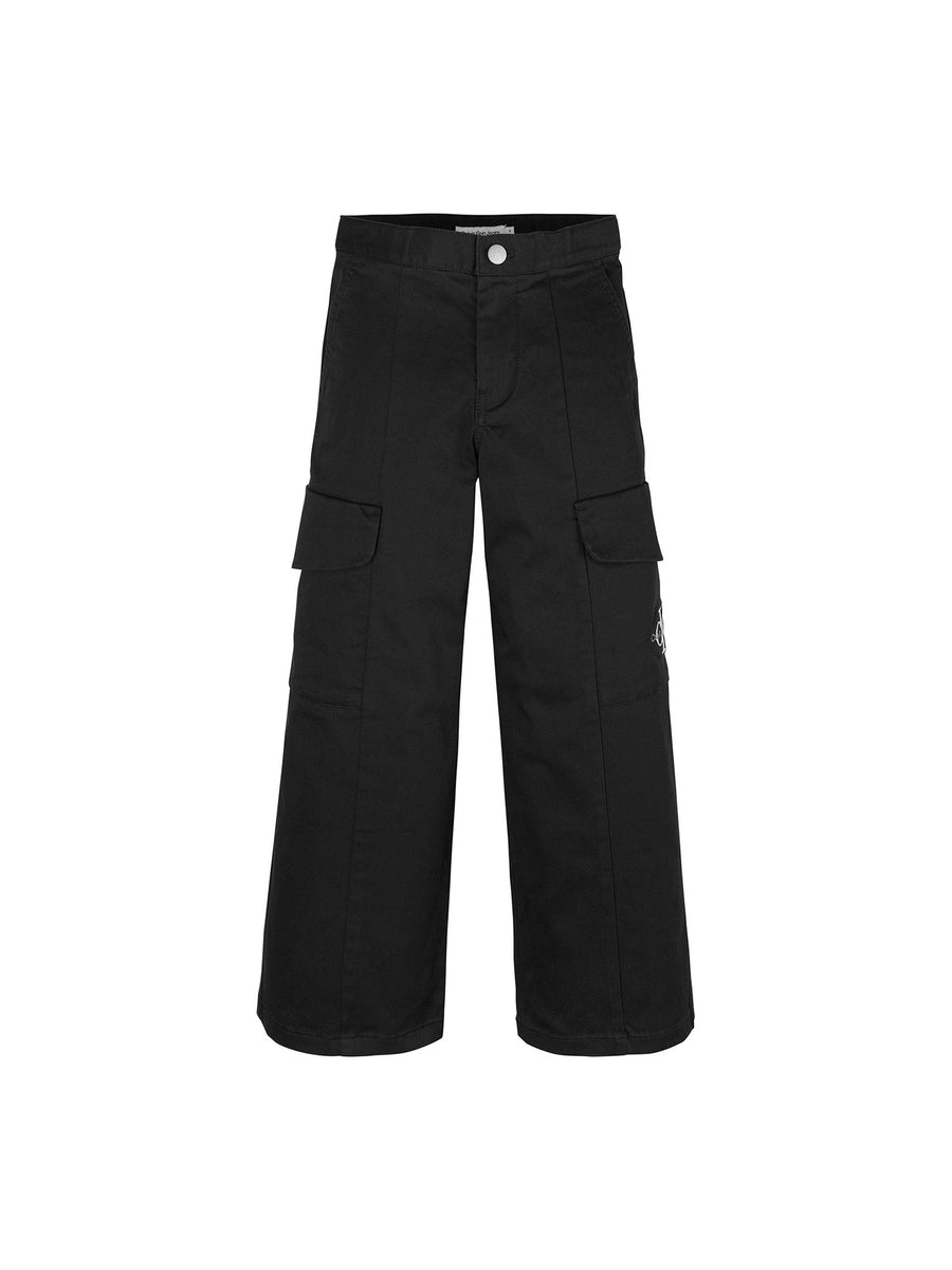Pantalone teen cargo utility nero