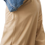 Pantaloni parachute a gamba larga beige