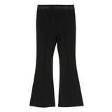 Leggings teen modello flare logo tape nero