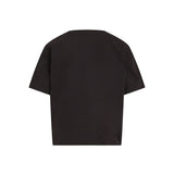 T-shirt kids logo glitter monogram nero