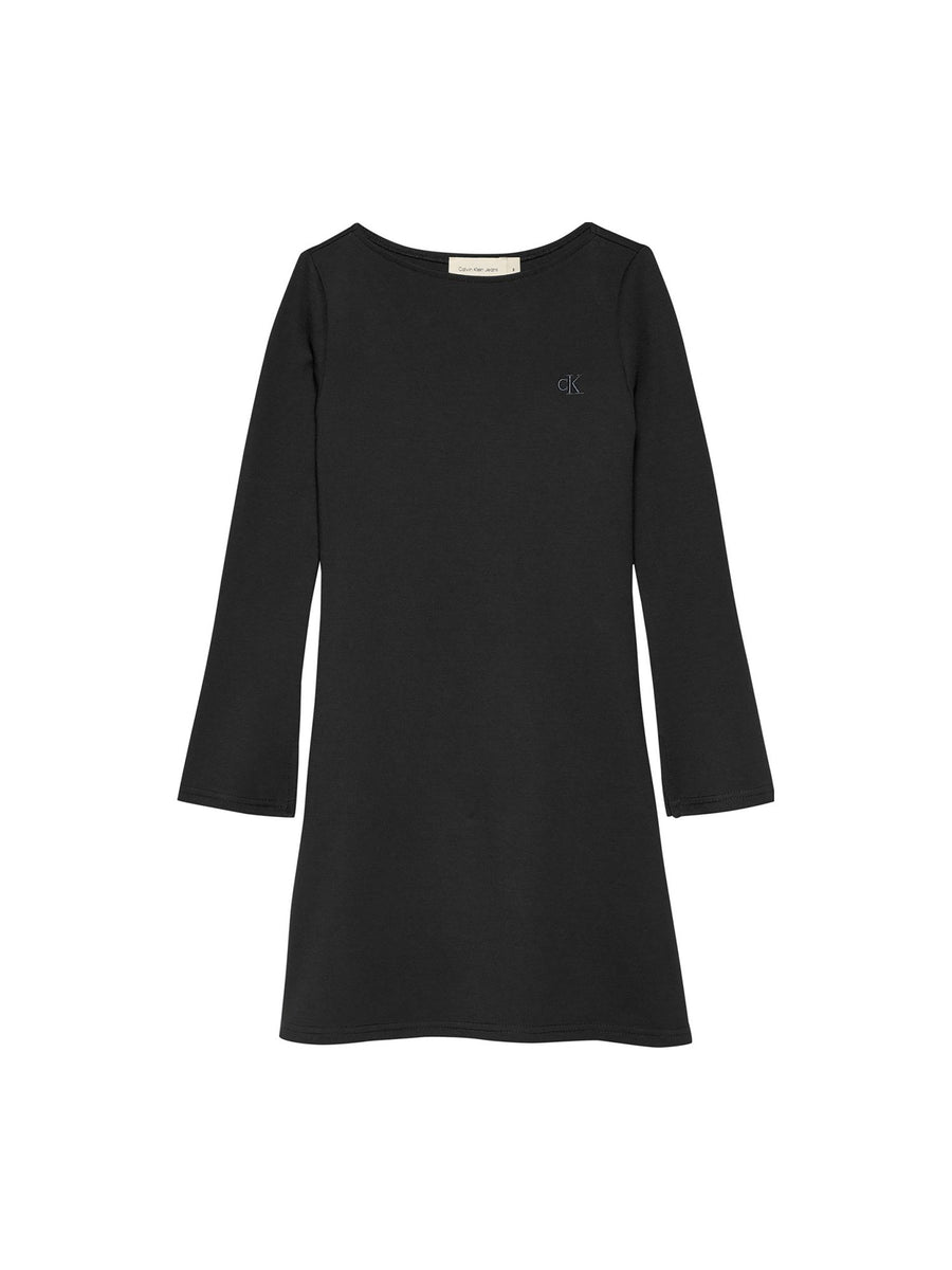 Abito kids maniche lunghe con spacchetti nero