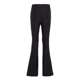 Pantalone a zampa elasticizzato monogram nero