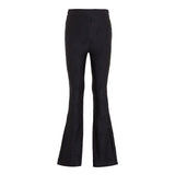 Pantalone a zampa elasticizzato monogram nero