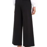 Pantalone teen palazzo con pinces nero