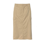 Gonna lunga cargo utility beige