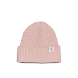 Cappello a costine monogram rosa