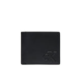 Portafogli logo emboss bifold W/Coin nero