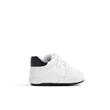 Sneakers neonato con chiusura a velcro con logo bianco