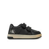 Sneakers kids con chiusura a velcro con logo posteriore nero