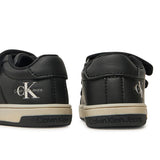 Sneakers kids con chiusura a velcro con logo posteriore nero