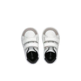 Sneakers kids  con chiusura a velcro con logo posteriore bianco/nero