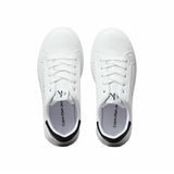 Sneakers junior in ecopelle bianco/nero