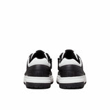 Sneakers junior  in ecopelle nero/bianco