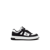 Sneakers kids  in ecopelle nero/bianco