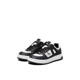 Sneakers kids  in ecopelle nero/bianco