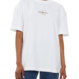 T-shirt a maniche corte con logo bianco